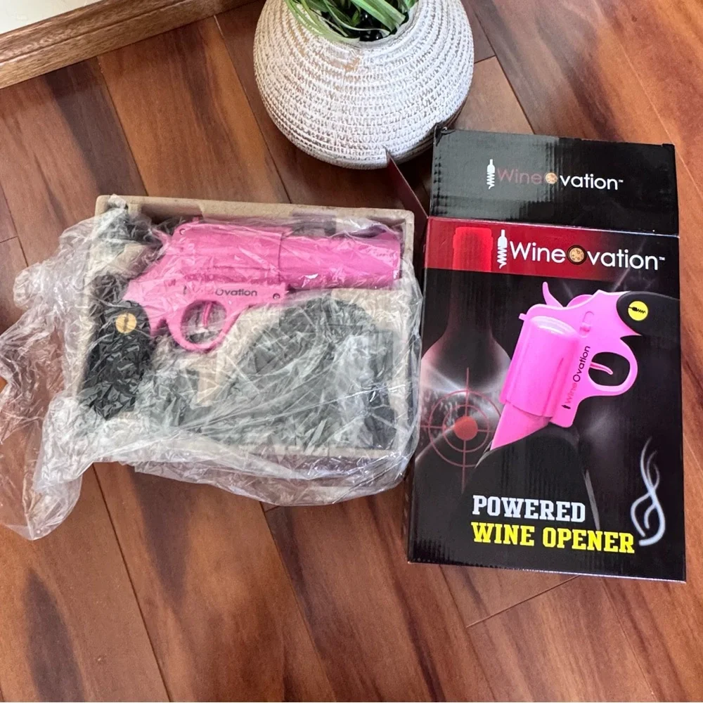 WineOvation Pink Gun Electric Powered Wine Opener